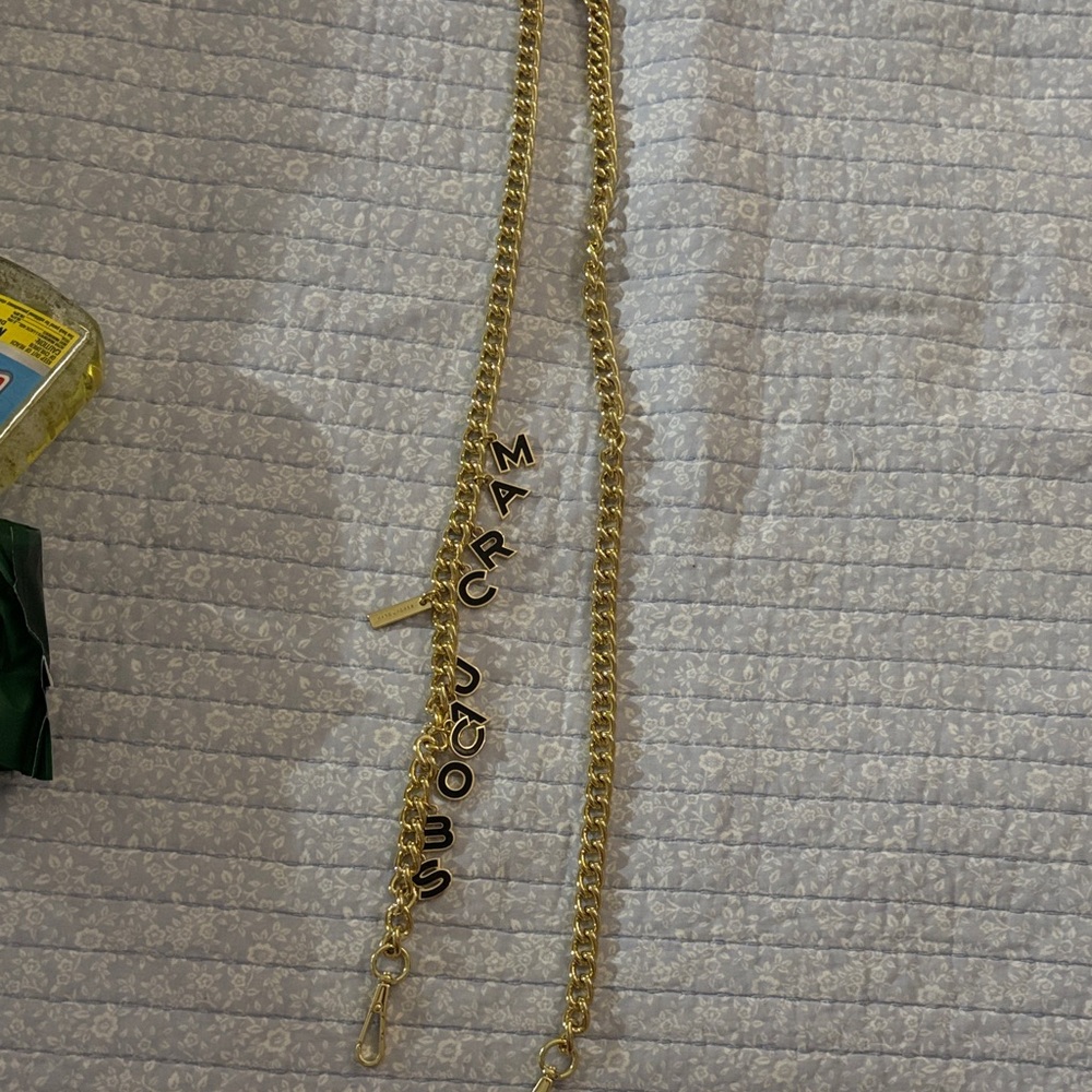 Marc Jacobs Gold Chain Necklace with Letter Charms